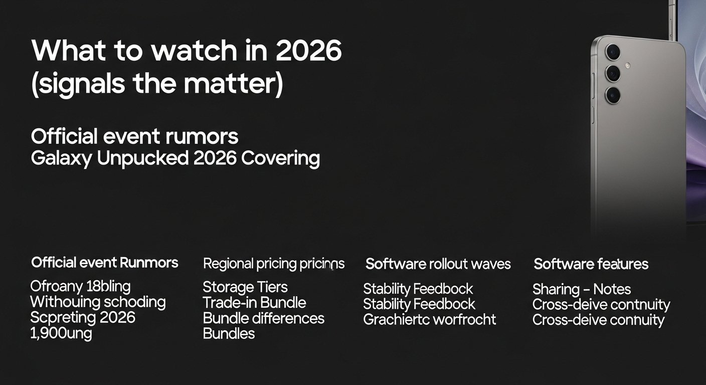 Roadmap Samsung Galaxy 2026