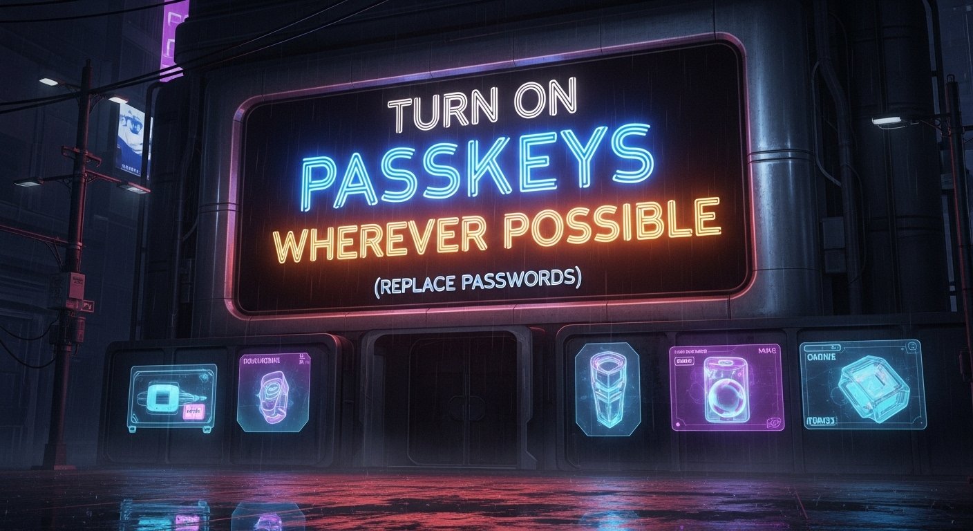 Smartphone Security Tips 2FA lock enable passkeys