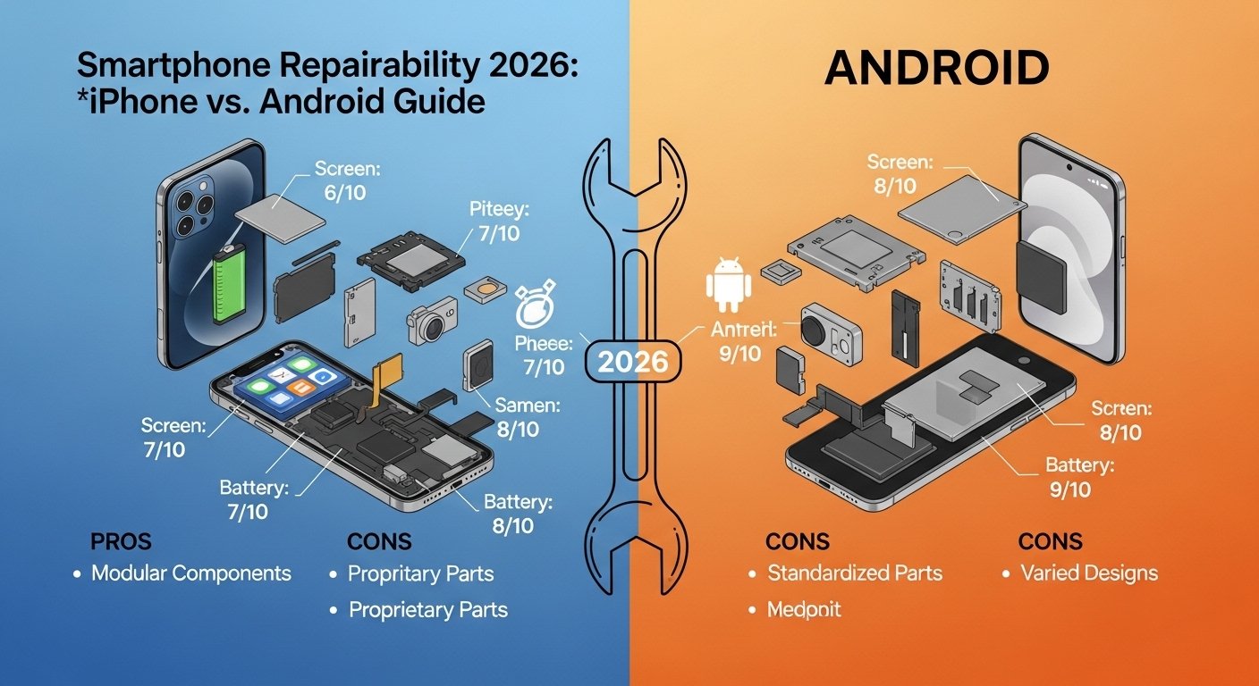 Smartphone Repairability iPhone Android EU repair