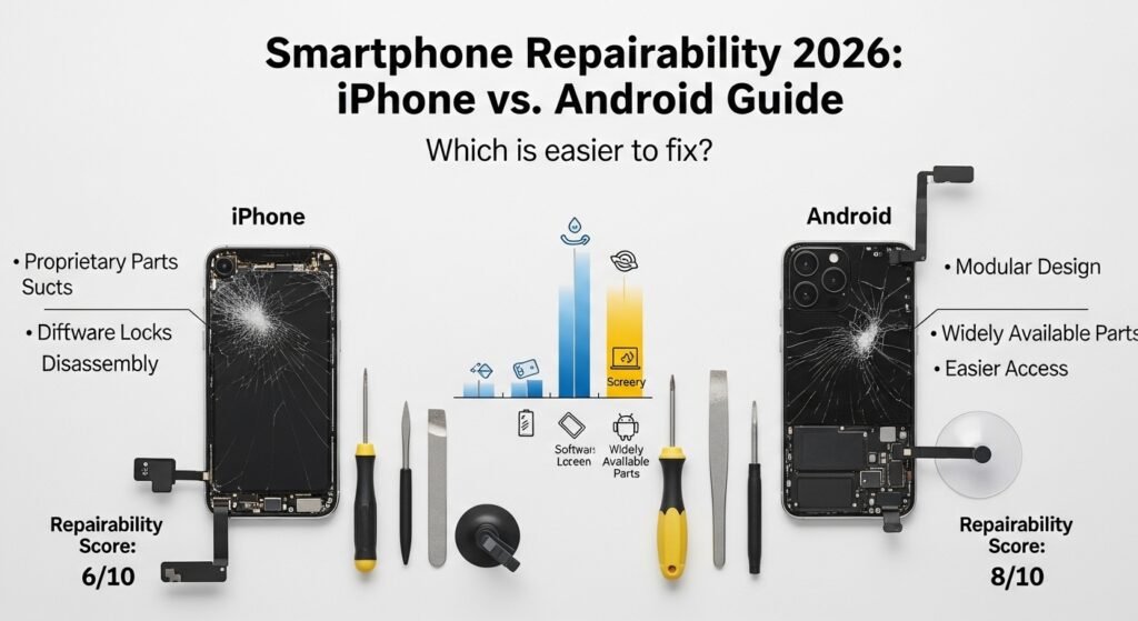 Smartphone Repairability iPhone Android EU repair