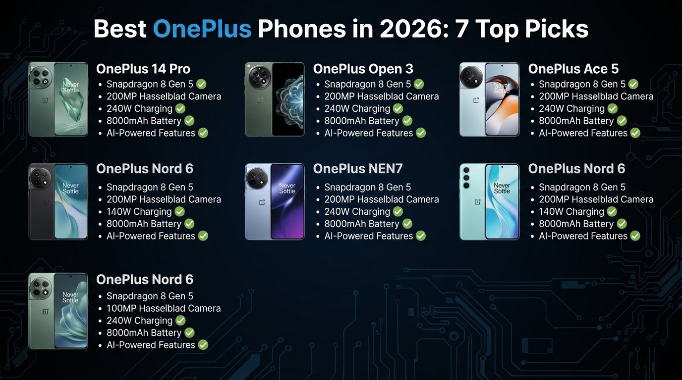 Best OnePlus Phones OnePlus 13 OnePlus 12