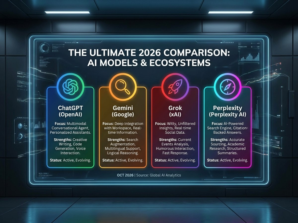 ChatGPT vs Gemini vs Grok vs Perplexity